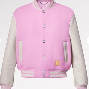 Louis Vuitton Pastel Pink and Cream Varsity Jacket